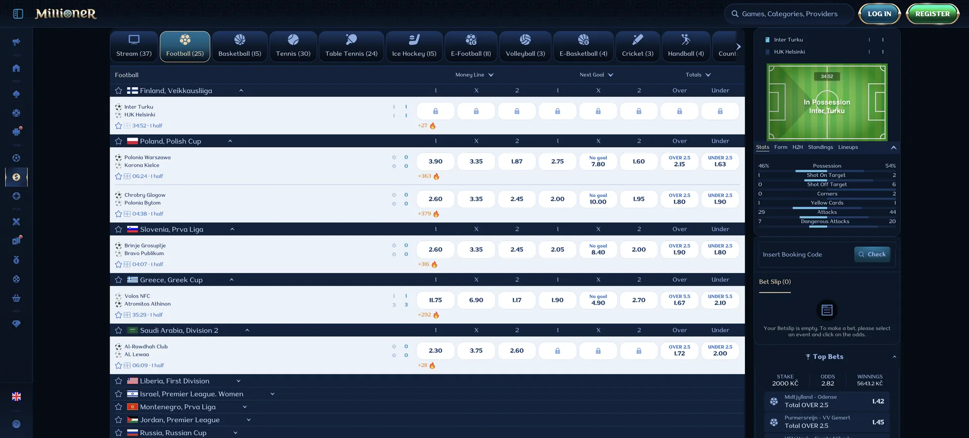 Millioner Casino en Direct