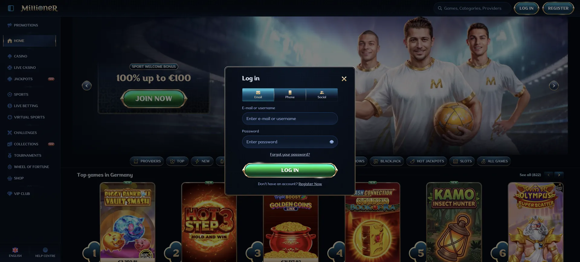 Millioner Casino Connexion