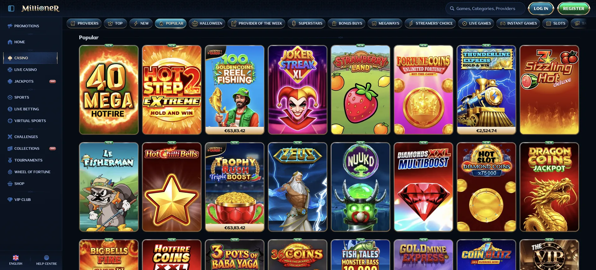 Millioner Casino Retrait: Popular