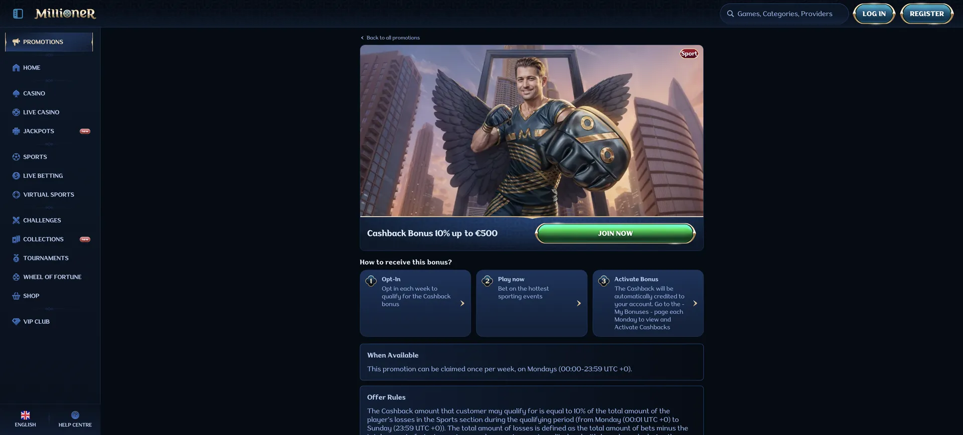 Millioner Casino Bonus: 7