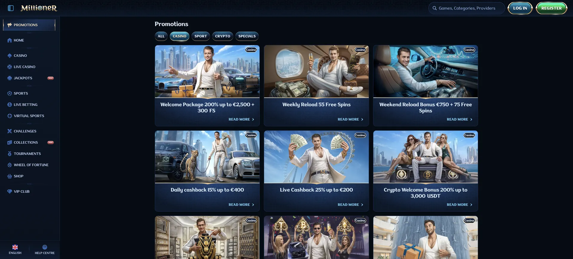 Millioner Casino Application