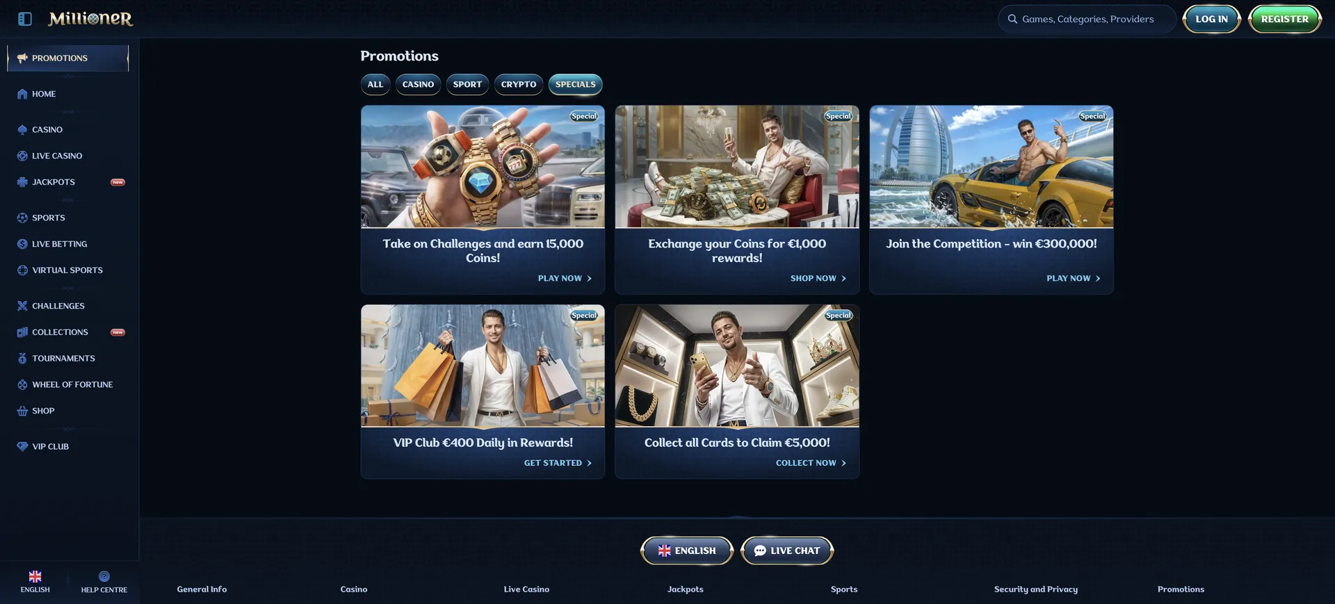 Millioner Casino Retrait: Special