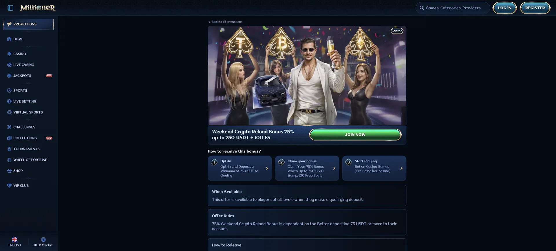 Millioner Casino Retrait: Weekend Crypto Reload