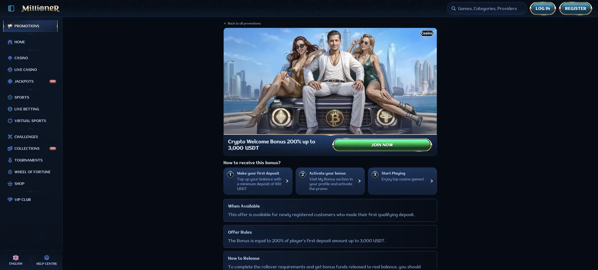 Millioner Casino Bonus