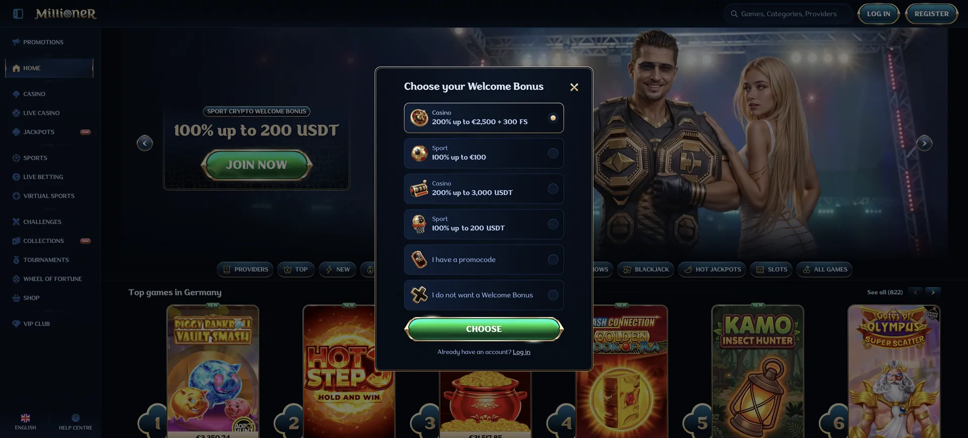 Registration Millioner Casino Connexion: Registration