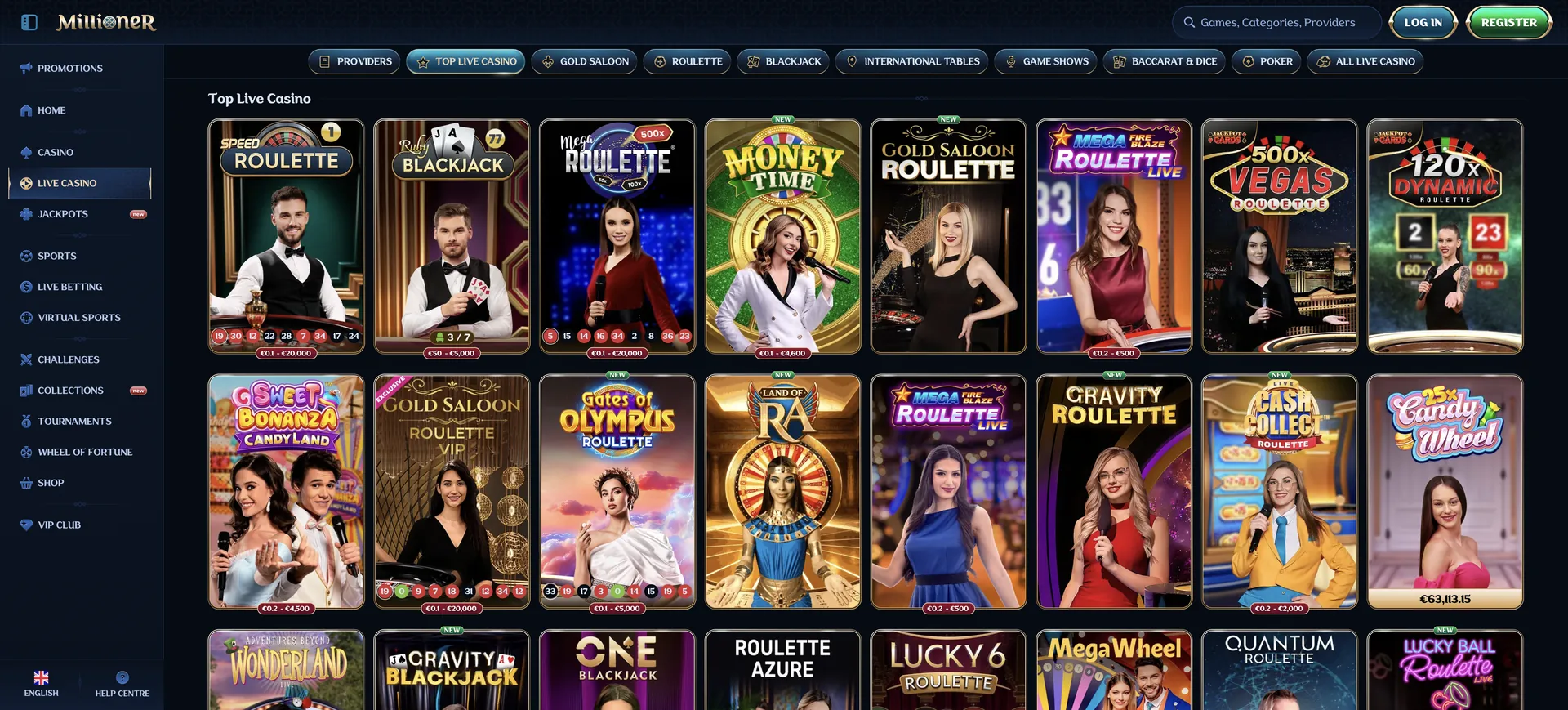 Millioner Casino en Direct: Top Live Casino