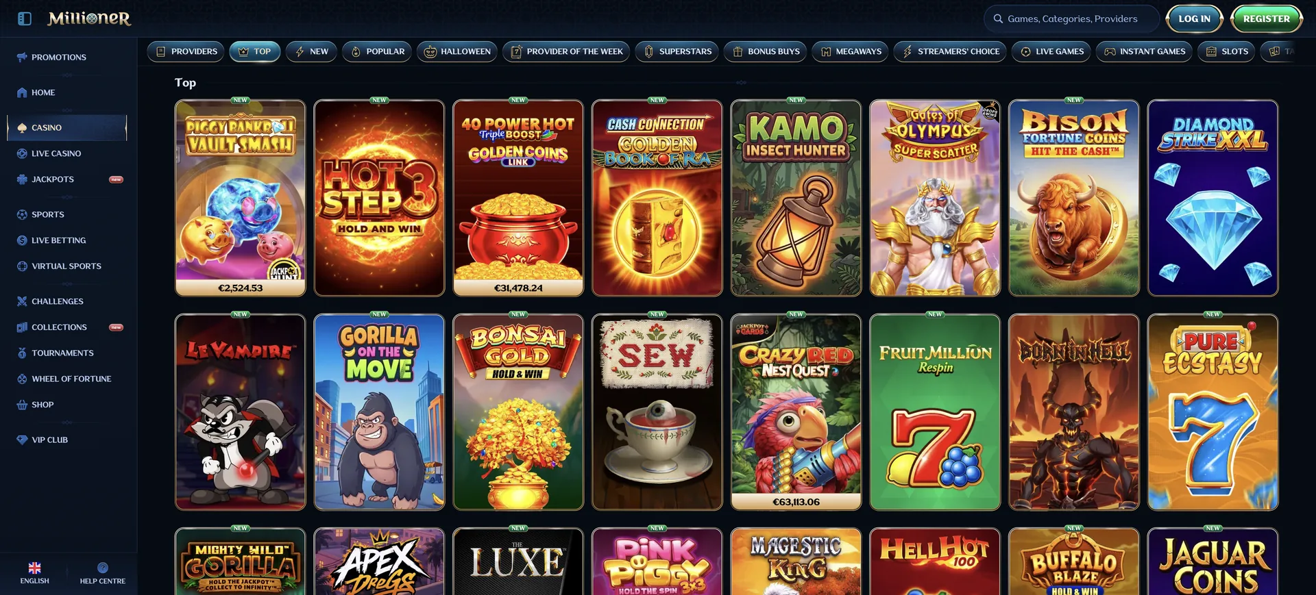 Top Millioner Casino Connexion: Top