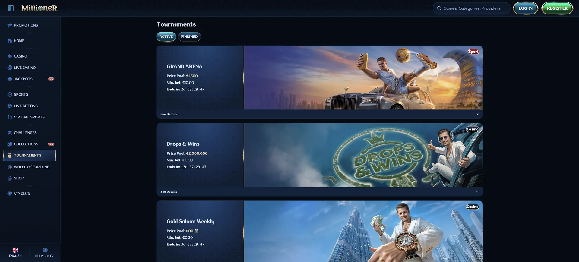 Millioner Casino Avis: Tournaments