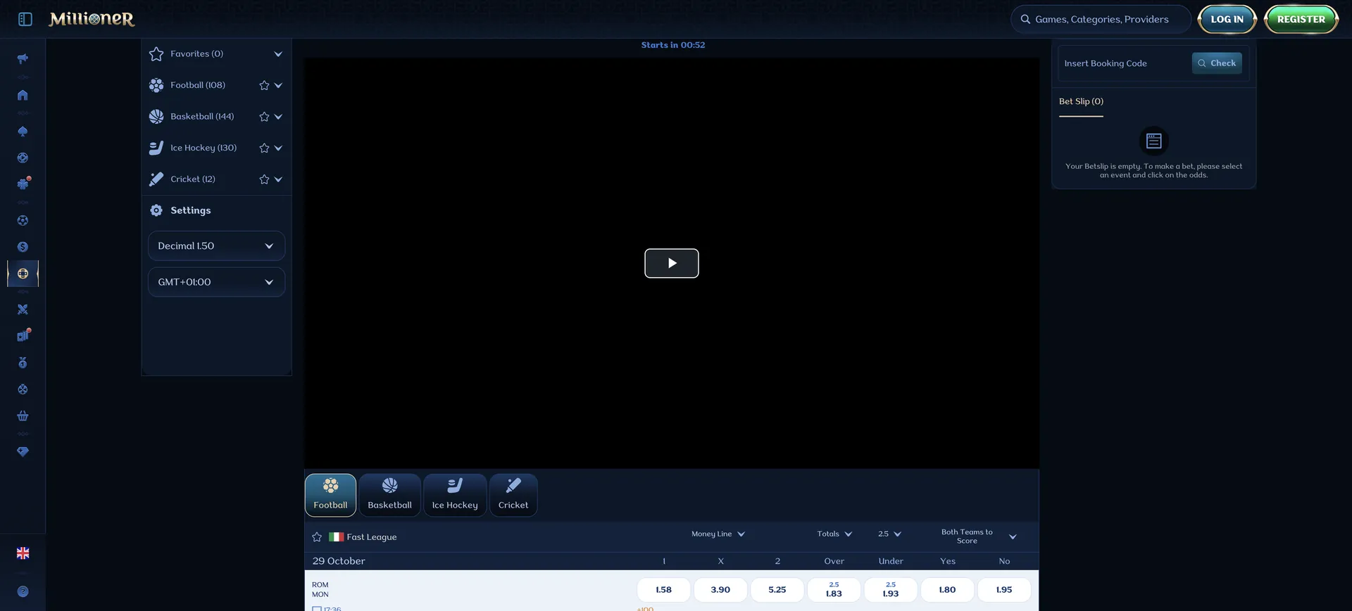 Millioner Casino Application: Virtual Sports